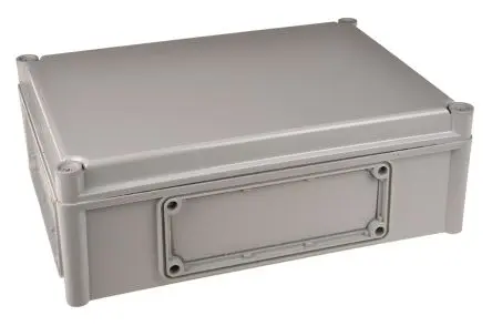 Produktfoto 1 von Fibox EK; Gehäuse; Polycarbonat; Grau Geflanscht IP67, IP66 Breite 280 mm Höhe 130 mm Länge 380 mm