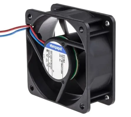 Produktfoto 1 von ebm-papst 600 N Axiallüfter, Kugel, 12V dc / 400 mW 33 mA, 2500 U/min, 21 m³/h 60 mm 60mm 25.4 mm
