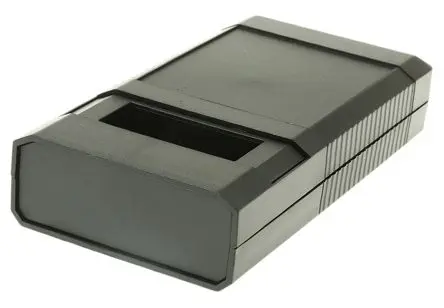 Produktfoto 1 von Bopla Serie BOS Tragbares Gehäuse, ABS, 100 mm Eingebautes Batteriefach Anzeige, 196 mm, H. 40 mm, Schwarz, Klar, IP40