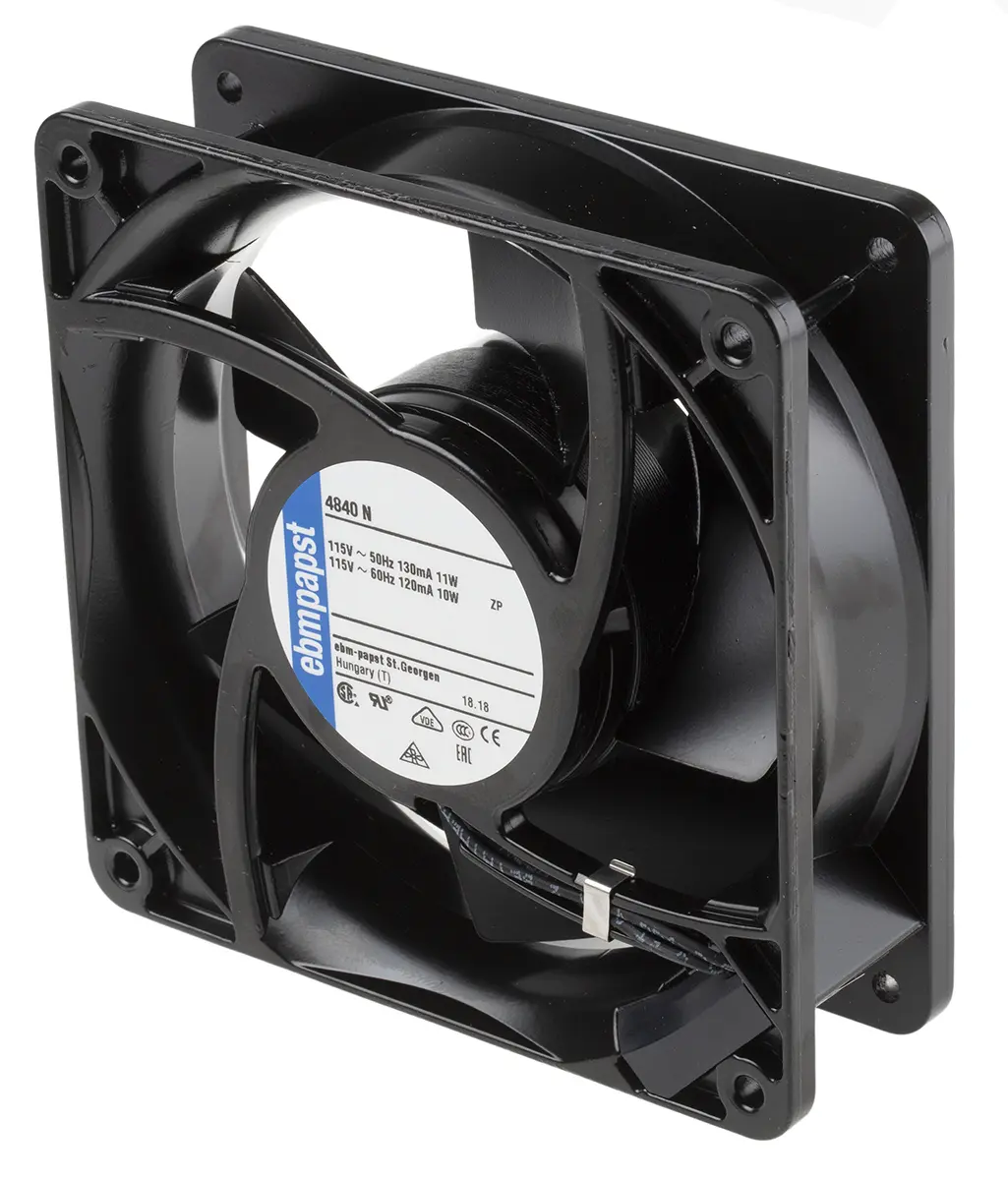 Produktfoto 1 von ebm-papst 4000 N AC-Axiallüfter, Gleitlager, 115 V ac / 10W, 119 x 119 x 38mm, 1650U/min, 85m³/h