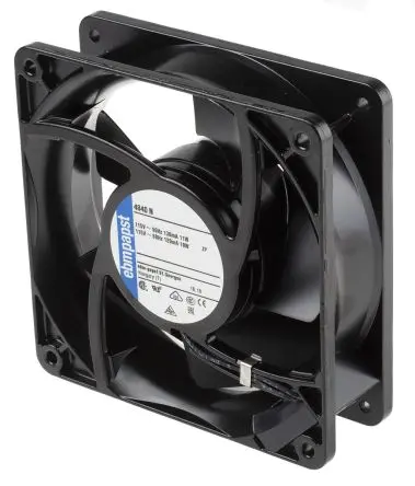 Produktfoto 1 von ebm-papst 4000 N Axiallüfter, Hülse, 115V ac / 10 W 87 mA, 1650 U/min, 85 m³/h IP65 119 mm 119mm 38 mm