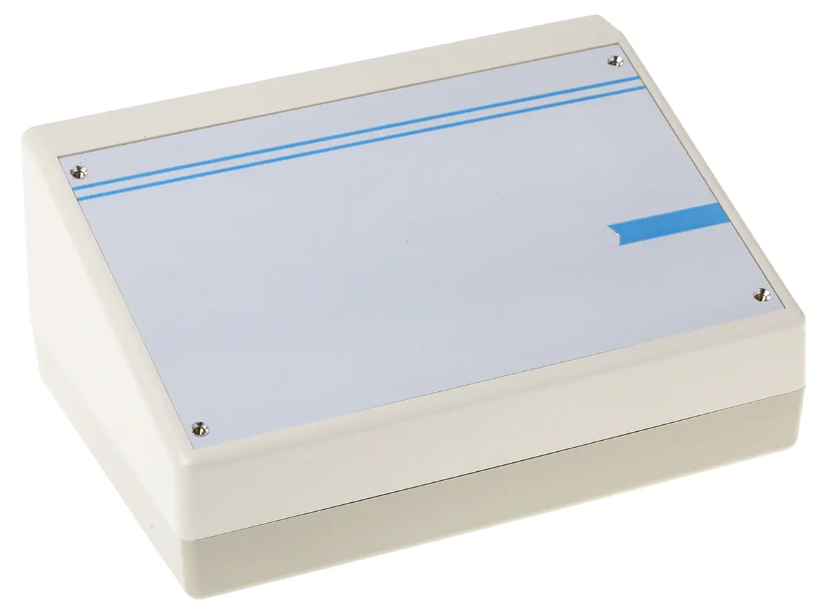 Produktfoto 1 von OKW DeskCase 190 ABS Pultgehäuse Geneigte Front, Weiß, 220 mm 100 mm, 156 mm