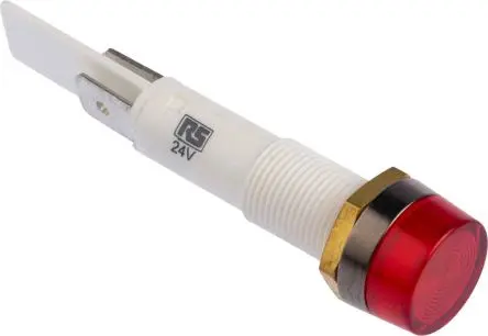 Arcolectric (Bulgin) Ltd 0277 Tafelmontage-Anzeige Rot 24V, Lötanschluss Frontplattenmontage, IP67