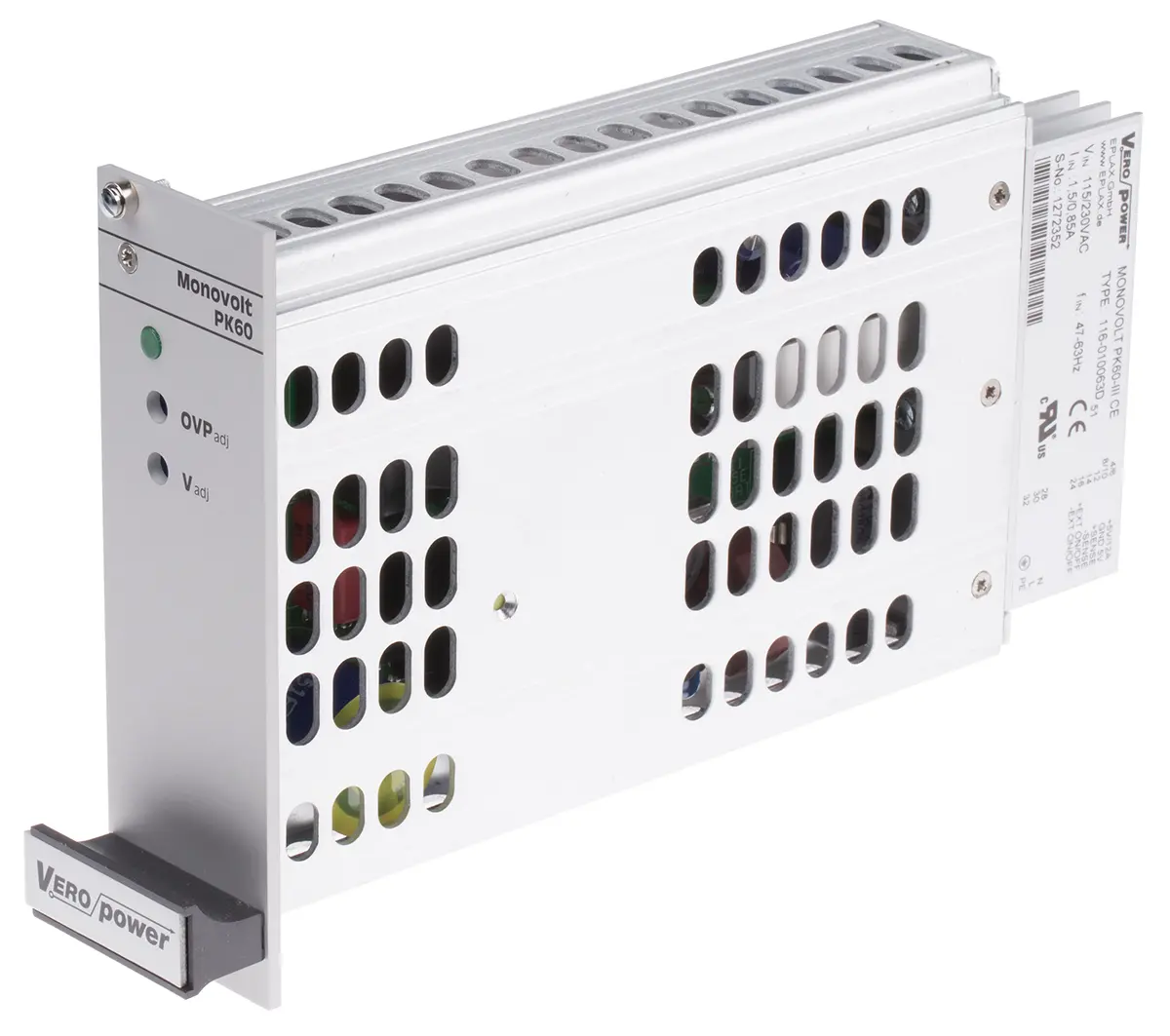 Eplax Schaltnetzteil, 5V dc / 12A 60W 115 V ac, 230 V ac Geschlossen, Gestellmontage