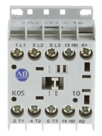 Produktfoto 1 von Allen Bradley 100K Schütz 24V-Spule, 3-polig, 690V ac / 5 A 24V 2.2 kW 3 Schließer Motorsteuerung, Umkehrend
