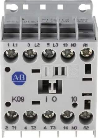 Produktfoto 1 von Allen Bradley 100K Schütz 24V dc-Spule, 3-polig, 690V ac / 9 A 24V dc 4 kW 3 Schließer Motorsteuerung, Umkehrend