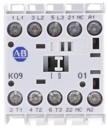 Produktfoto 1 von Allen Bradley 100K Schütz 24V dc-Spule, 3-polig, 690V ac / 9 A 24V dc 4 kW 3 Schließer Motorsteuerung, Umkehrend