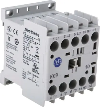 Produktfoto 1 von Allen Bradley 100K Schütz 24V dc-Spule, 3-polig, 690V ac / 9 A 24V dc 4 kW 3 Schließer Motorsteuerung, Umkehrend