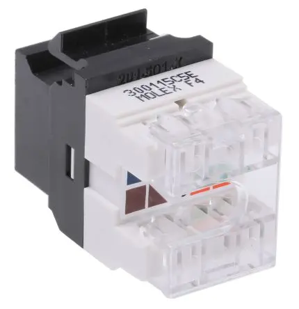 Produktfoto 1 von Molex CES KSJ Jack, Cat5e, RJ45 Typ Jack, Abschirm UTP, Anschlüsse 8 Port