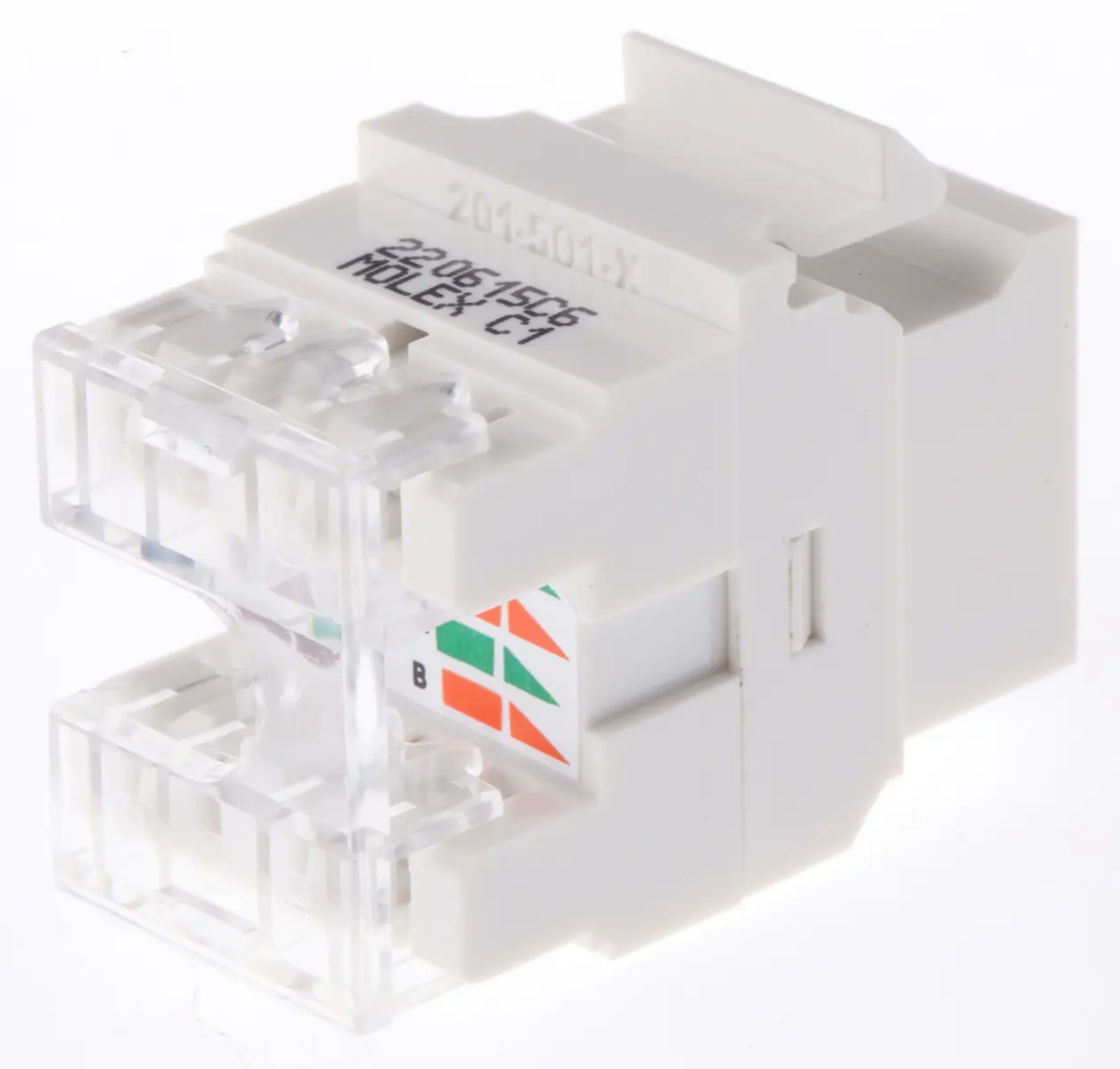 Produktfoto 1 von Molex CES KSJ Jack, Kat. 6, RJ45 Typ Jack, Abschirm UTP, Anschlüsse 8 Port