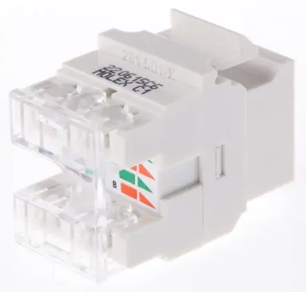 Produktfoto 1 von Molex CES KSJ Jack, Kat. 6, RJ45 Typ Jack, Abschirm UTP, Anschlüsse 8 Port
