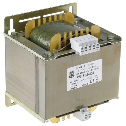 Produktfoto 1 von RS PRO 1000 VA Isolationstransformator + 15 – 0 – 230 - 400V ac 0 – 230V ac 1-Ausg.