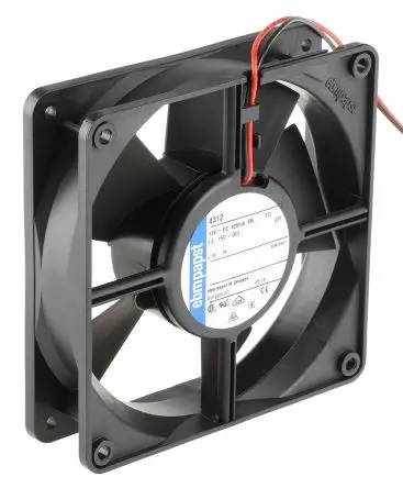 Produktfoto 1 von ebm-papst 4300 Axiallüfter, Kugel, 12V dc / 5 W 420 mA, 2800 U/min, 170 m³/h IP68 119 mm 119mm 32 mm