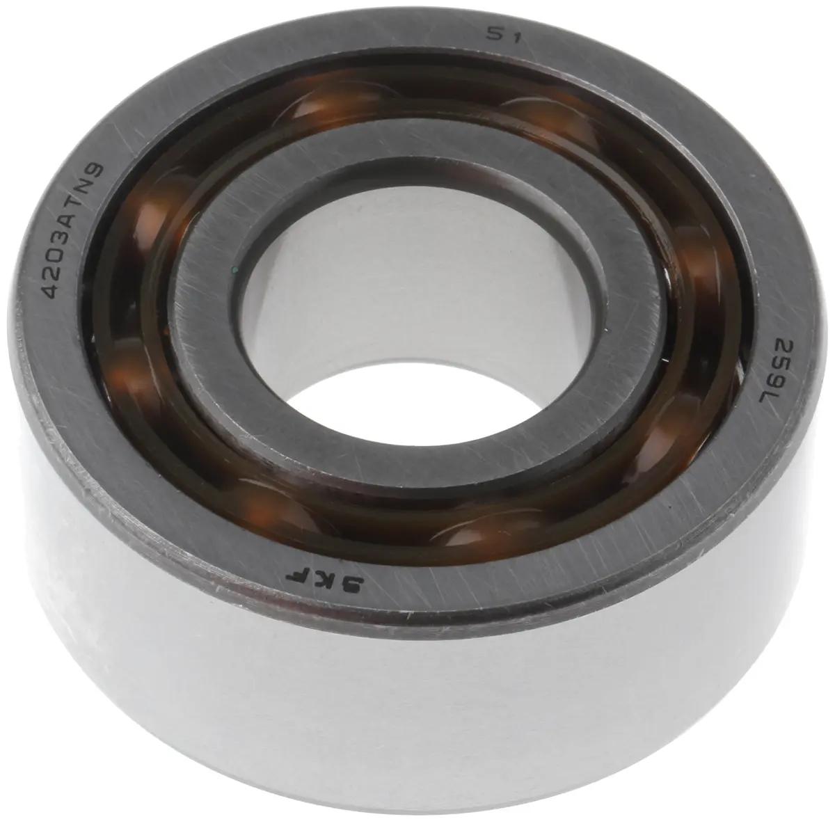 Produktfoto 1 von SKF 2-reihig Rillenkugellager glatt, Innen-Ø 17 mm / Außen-Ø 40 mm Außen-ø , Breite 16 mm