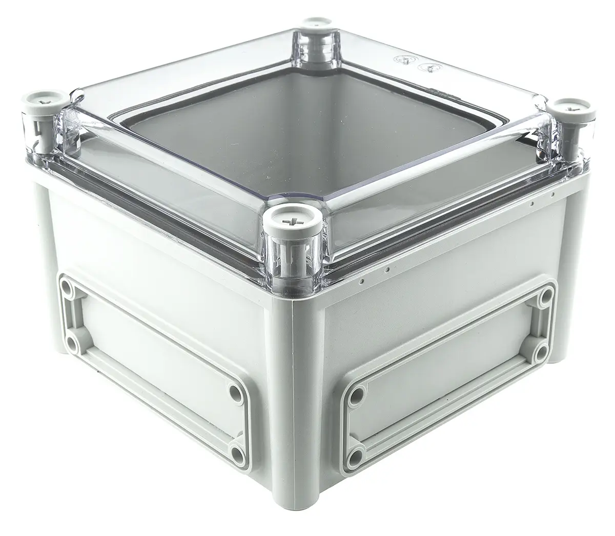 Produktfoto 1 von Fibox EK; Gehäuse; Polycarbonat; Grau Geflanscht; IK08 IP66, IP40 Breite 190 mm Höhe 130 mm Länge 190 mm