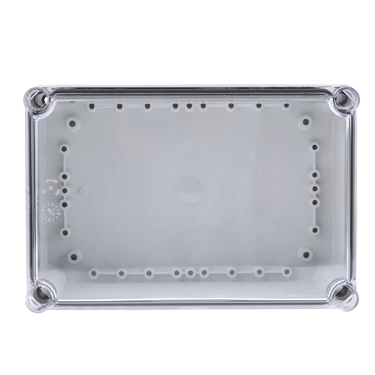 Produktfoto 1 von Fibox EK; Gehäuse; Polycarbonat; Grau Geflanscht; IK08 IP40, IP66 Breite 190 mm Höhe 130 mm Länge 280 mm