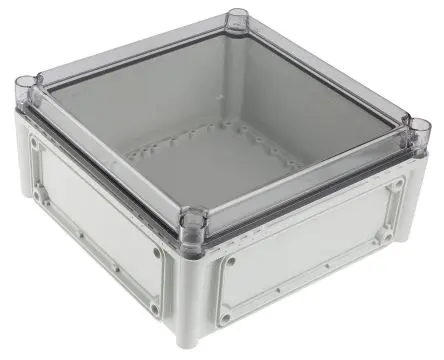 Produktfoto 1 von Fibox EK; Gehäuse; Polycarbonat; Grau Geflanscht; IK08 IP67, IP66 Breite 280 mm Höhe 130 mm Länge 280 mm