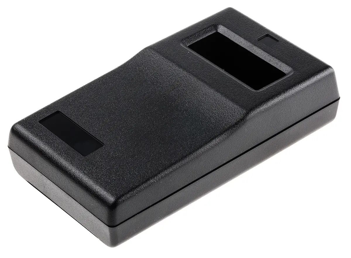 Produktfoto 1 von OKW Tragbares Gehäuse, ABS, 80 mm Eingebautes Batteriefach Anzeige, 145 mm, H. 37 mm, Schwarz, IP65, IP40