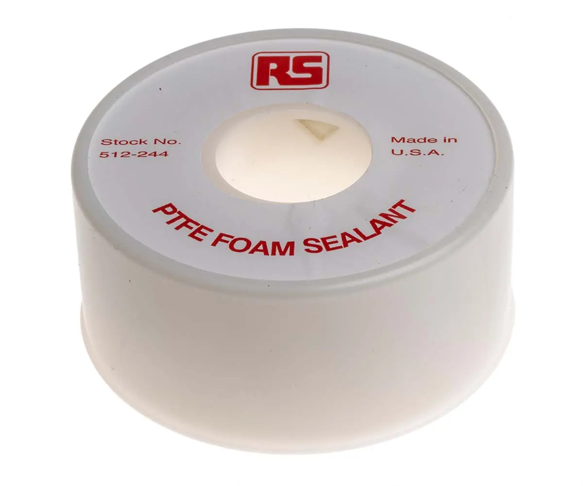 RS PRO PTFE Band Weiß, 2.5 mm x 7 mm, Länge 2 m, -196 °C → 260 °C