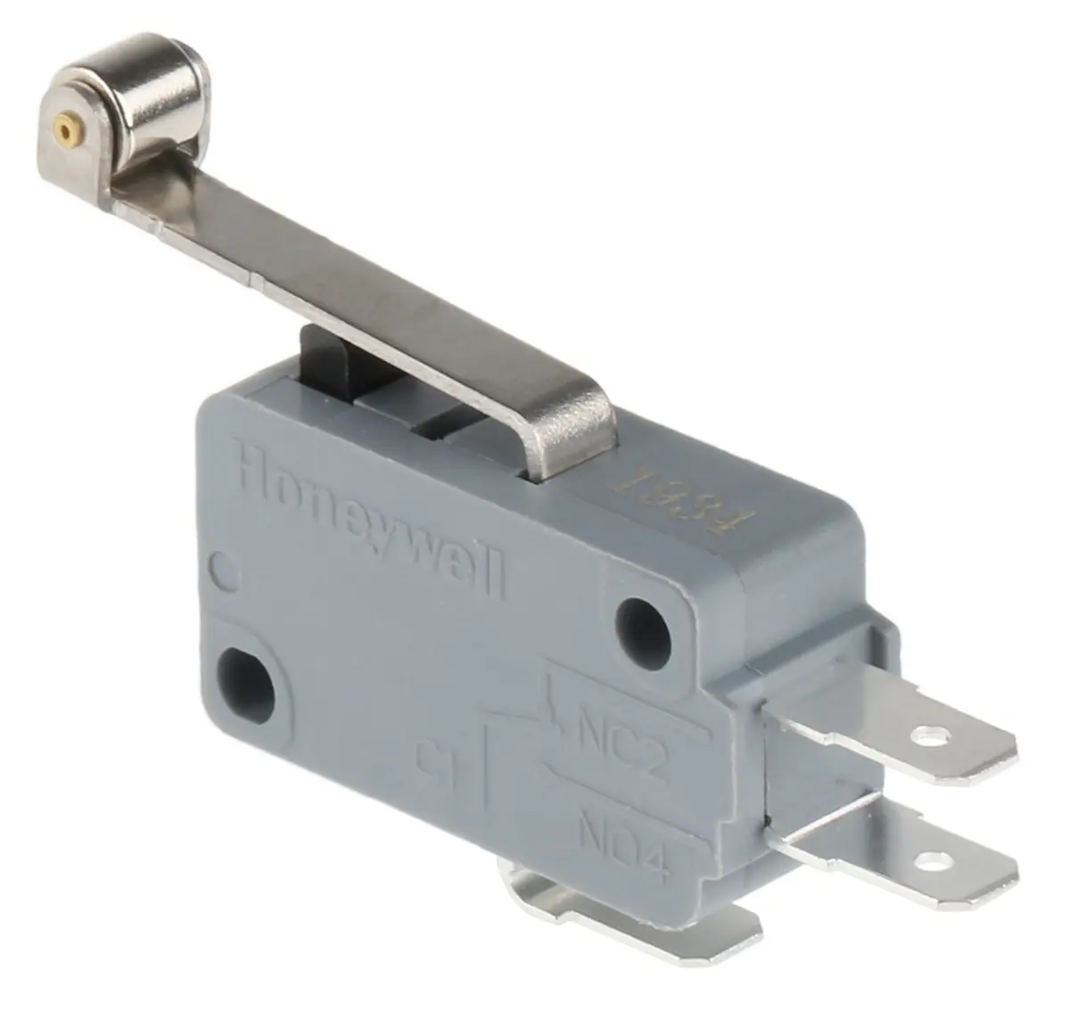 Produktfoto 1 von Honeywell Mikroschalter Rollenhebel-Betätiger Flachstecker, 16 A @ 250 V ac, 1-poliger Wechsler 0,98 N -25°C - +125°C