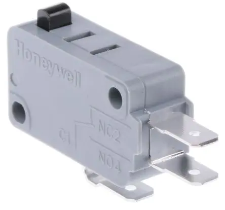 Produktfoto 1 von Honeywell Mikroschalter Stößel-Betätiger Schnellverbindung, 1-poliger Umschalter, 250 V, 16A 0.96N -25 °C - 125 °C