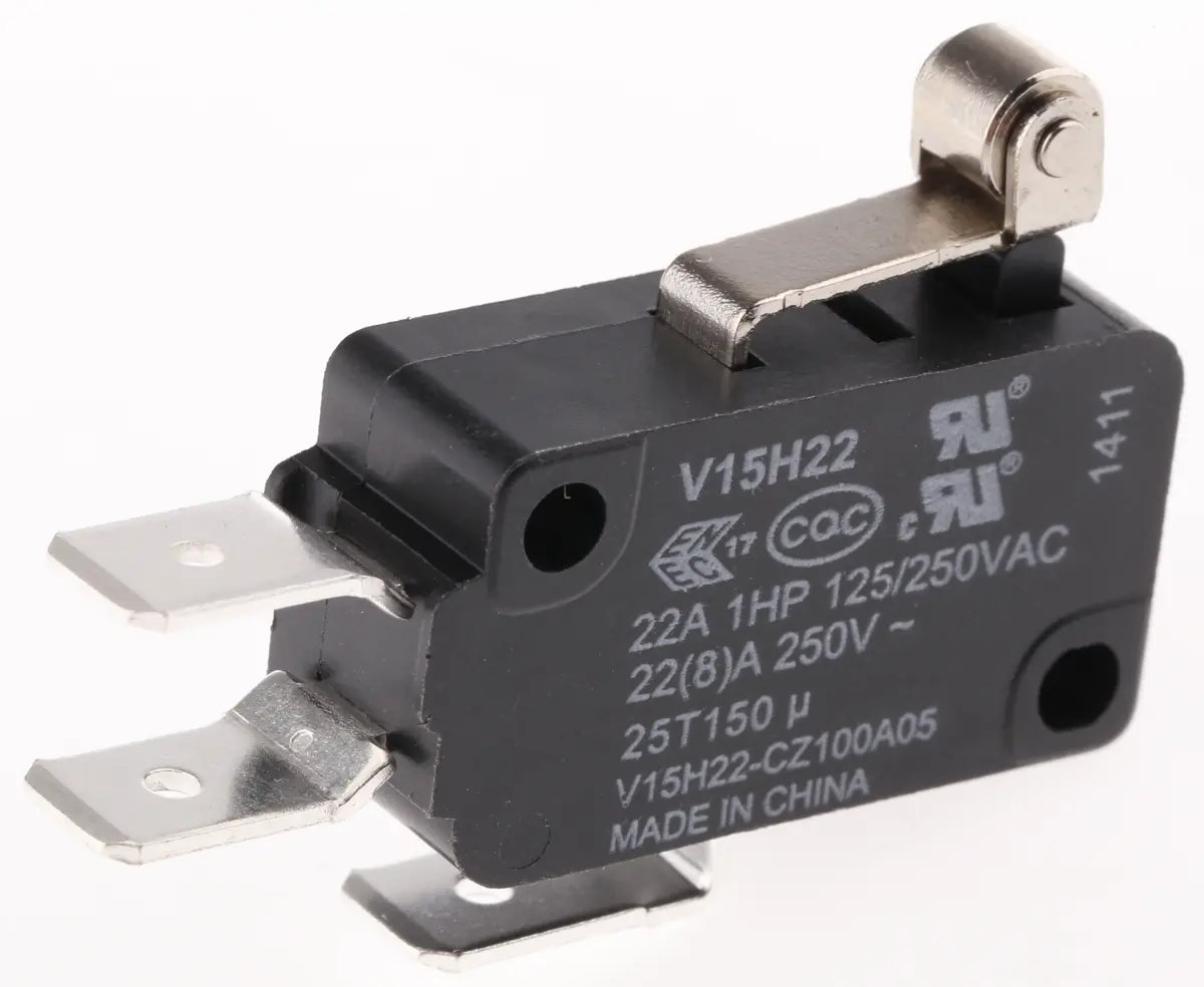Produktfoto 1 von Honeywell Mikroschalter Stiftstößel-Betätiger Schnellverbindung, 1-poliger Umschalter, 250 V ac, 22A IP67 0.96N -25 °C -