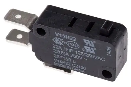 Produktfoto 1 von Honeywell Mikroschalter Stiftstößel-Betätiger Schnellverbindung, 1-poliger Umschalter, 250 V ac, 22A IP67 0.96N -25 °C -