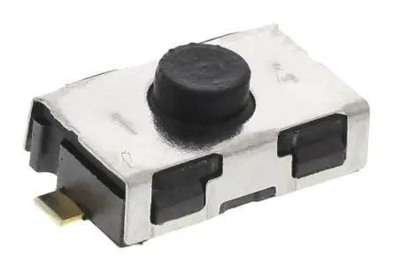 Produktfoto 1 von C & K IP50 Taster SPST Taste, SMD 50mA Tastend 0.8 mm Schwarz Oberfläche B. 3.8mm L. 6 mm
