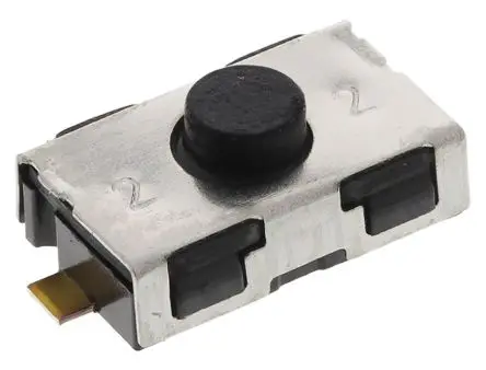 Produktfoto 1 von C & K IP50 Taster SPST Taste, SMD 50mA Tastend 0.8 mm Schwarz Oberfläche B. 3.8mm L. 6 mm