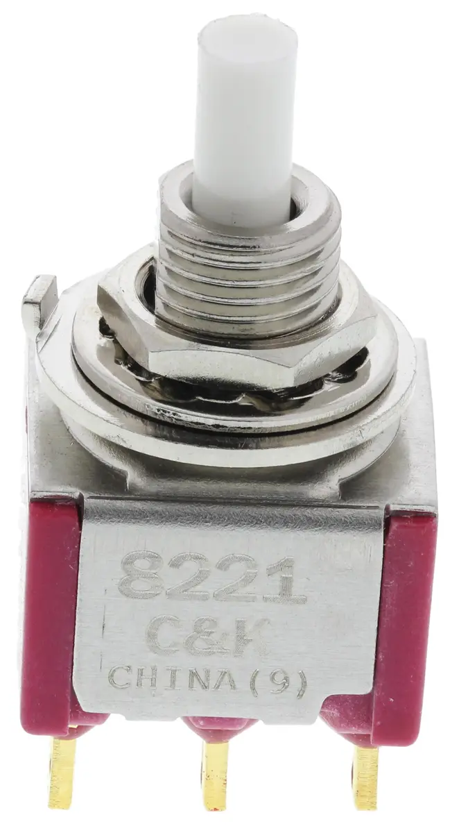 Produktfoto 1 von C & K 8020 Druckschalter Gelb, Rot, Grün Tastend Panel Ø 11.4 x 12.7 mm, 2-poliger Umschalter / 1 A