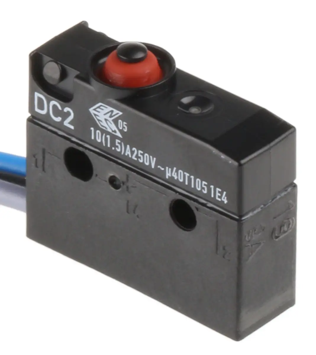 Produktfoto 1 von ZF Mikroschalter Taste-Betätiger Vorverdrahtet, 1-poliger Umschalter, 250 V ac, 10.1A IP6K7 3.33N -40 °C - 105 °C