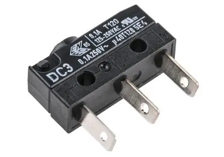 Produktfoto 1 von ZF Mikroschalter Taste-Betätiger Lot, 1-poliger Umschalter, 250 V ac, 100mA IP6K7 1.96N -40 °C - 120 °C