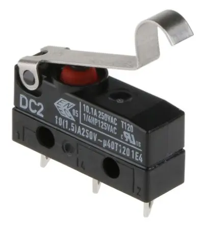 Produktfoto 1 von ZF Mikroschalter Rollenhebel simuliert-Betätiger Lot, 1-poliger Umschalter, 250 V ac, 10.1A IP6K7 1.27N -40 °C - 120 °C