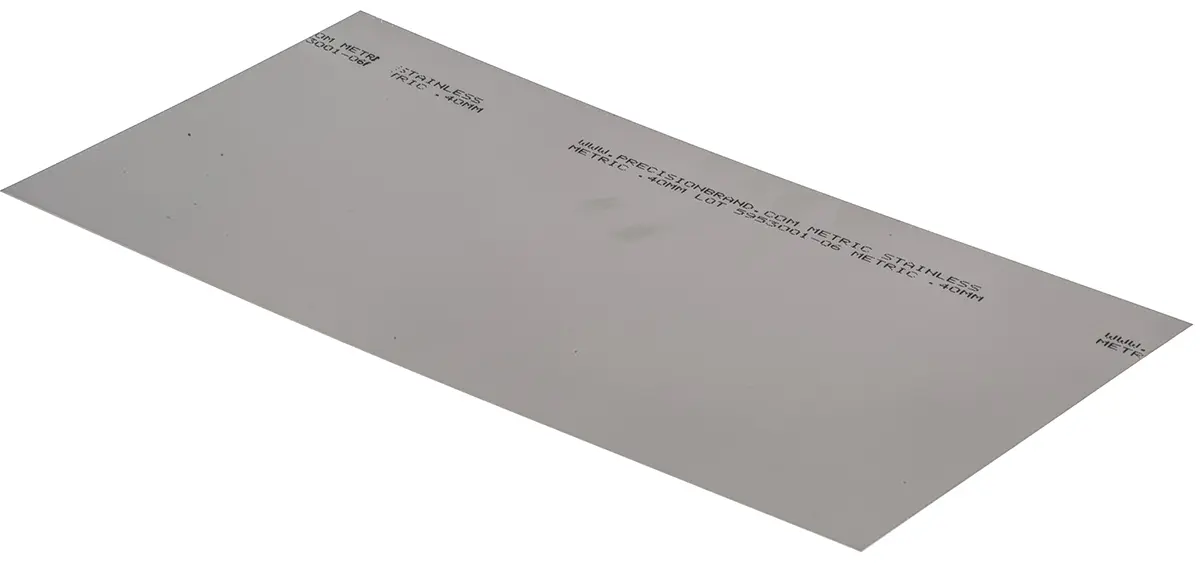Produktfoto 1 von RS PRO Ausgleichsplatten, Edelstahl Rot 8-teilig, 0.5 mm x 150 mm, Länge 300 mm