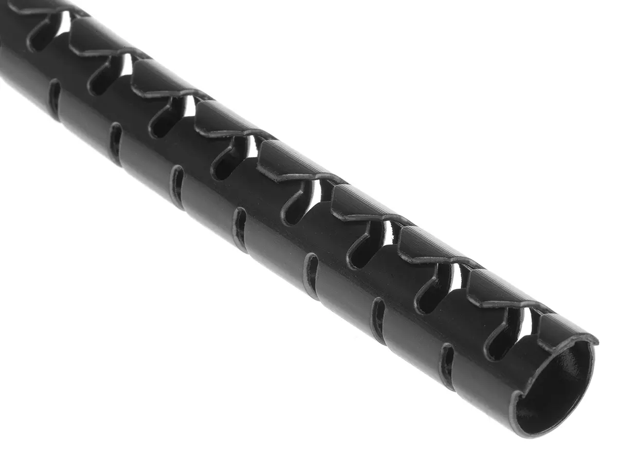 Produktfoto 1 von HellermannTyton Helawrap Kabelschlauch Schwarz PA 6 für Kabel-Ø 7mm bis 9mm, Länge 25m