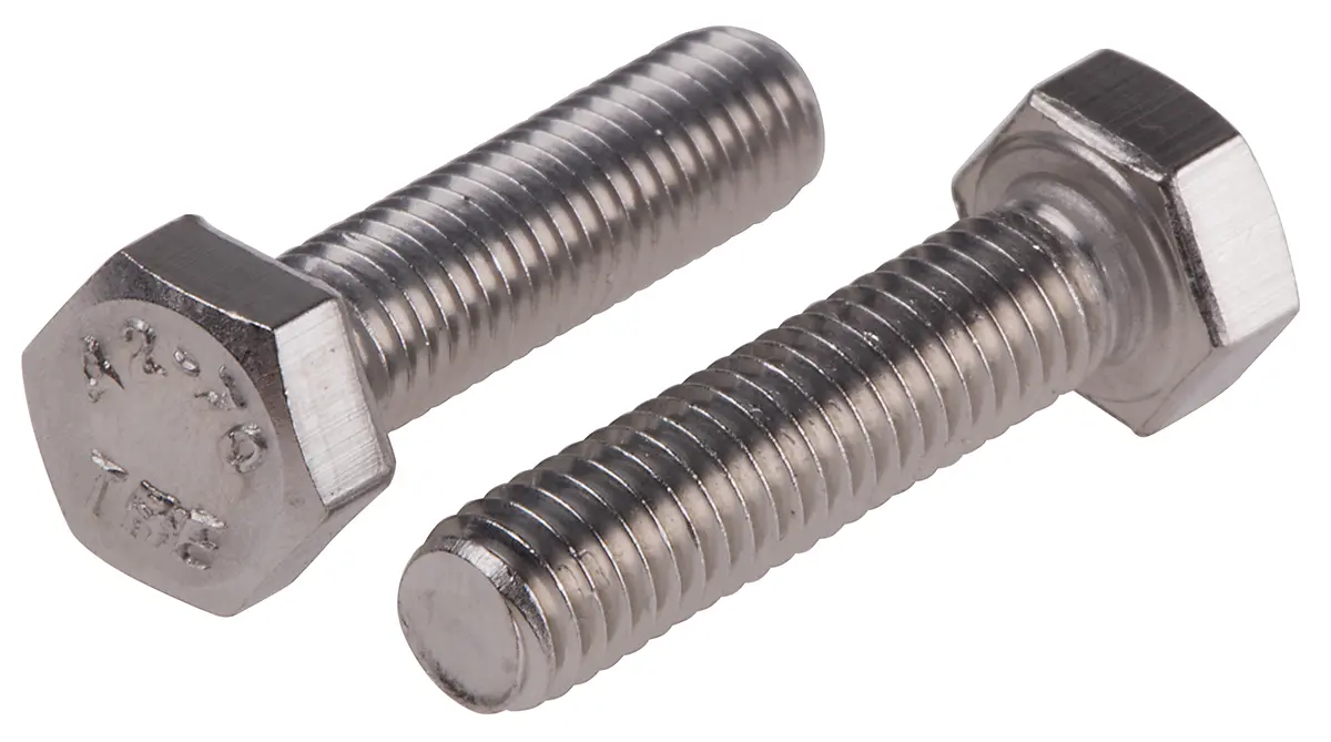 Produktfoto 1 von RS PRO x 20 mm Sechskantschraube, Edelstahl glatt, DIN 933