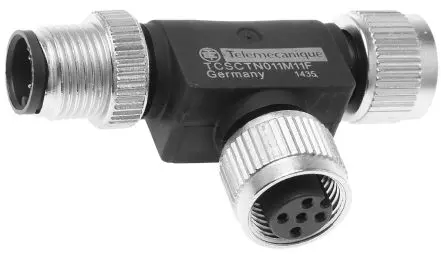 Produktfoto 1 von Telemecanique Sensors, T OsiSense XG Rundsteckverbinder Adapter 5 M12, IP67 Buchse 5 M12