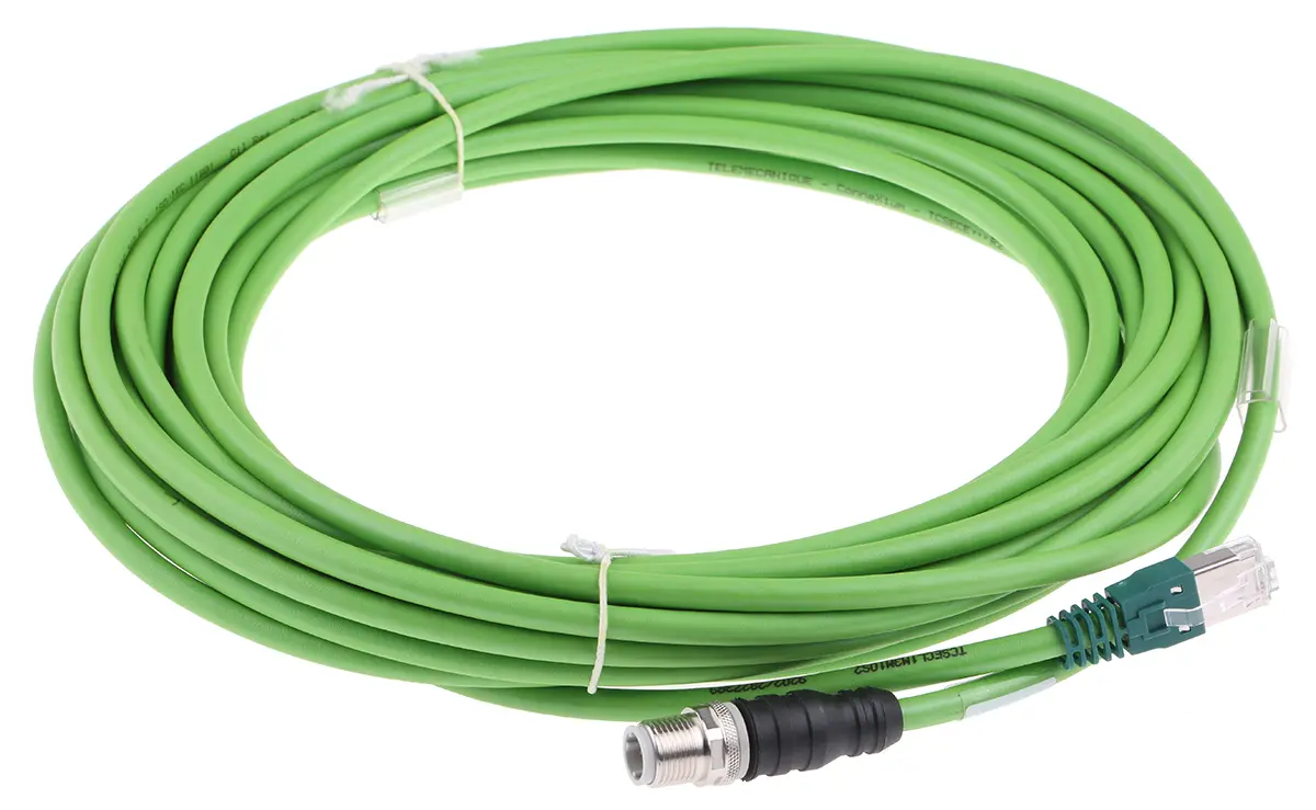 Produktfoto 1 von Schneider Electric M12, RJ45 Ethernet-Kabel, 10 m, Polyvinylchlorid, Polyvinylchlorid
