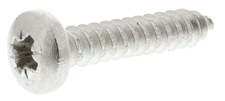 Produktfoto 1 von RS PRO Selbstschneidende Schraube DIN 7981C Pozidriv, Edelstahl Flachrund x 25 mm glatt