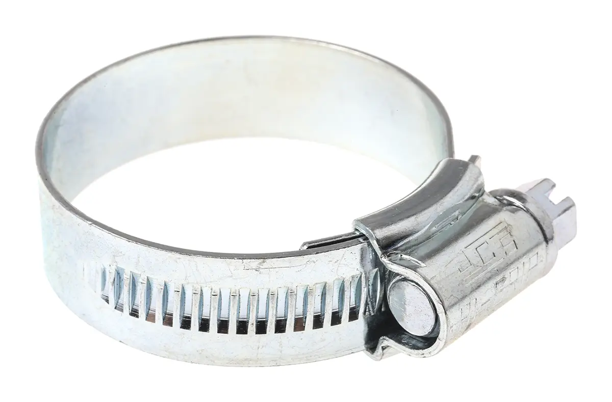 Produktfoto 1 von HI-GRIP Stahl Schlauchschelle Schneckengewinde, mit Schlitzsechskantschraube 40 mm