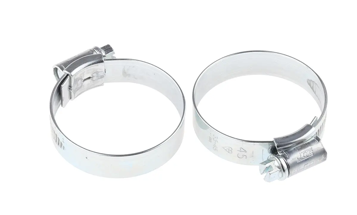 Produktfoto 1 von HI-GRIP Stahl Schlauchschelle Schneckengewinde, mit Schlitzsechskantschraube 45 mm