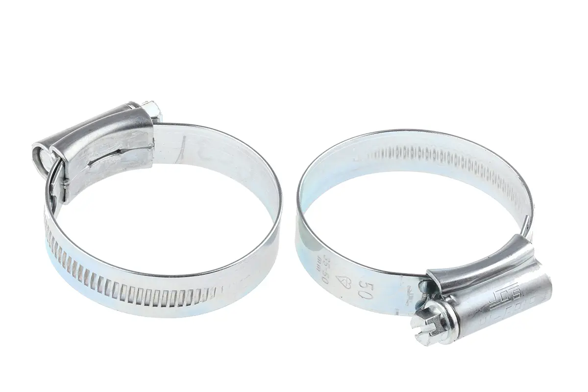 Produktfoto 1 von HI-GRIP Stahl Schlauchschelle Schneckengewinde, mit Schlitzsechskantschraube 50 mm