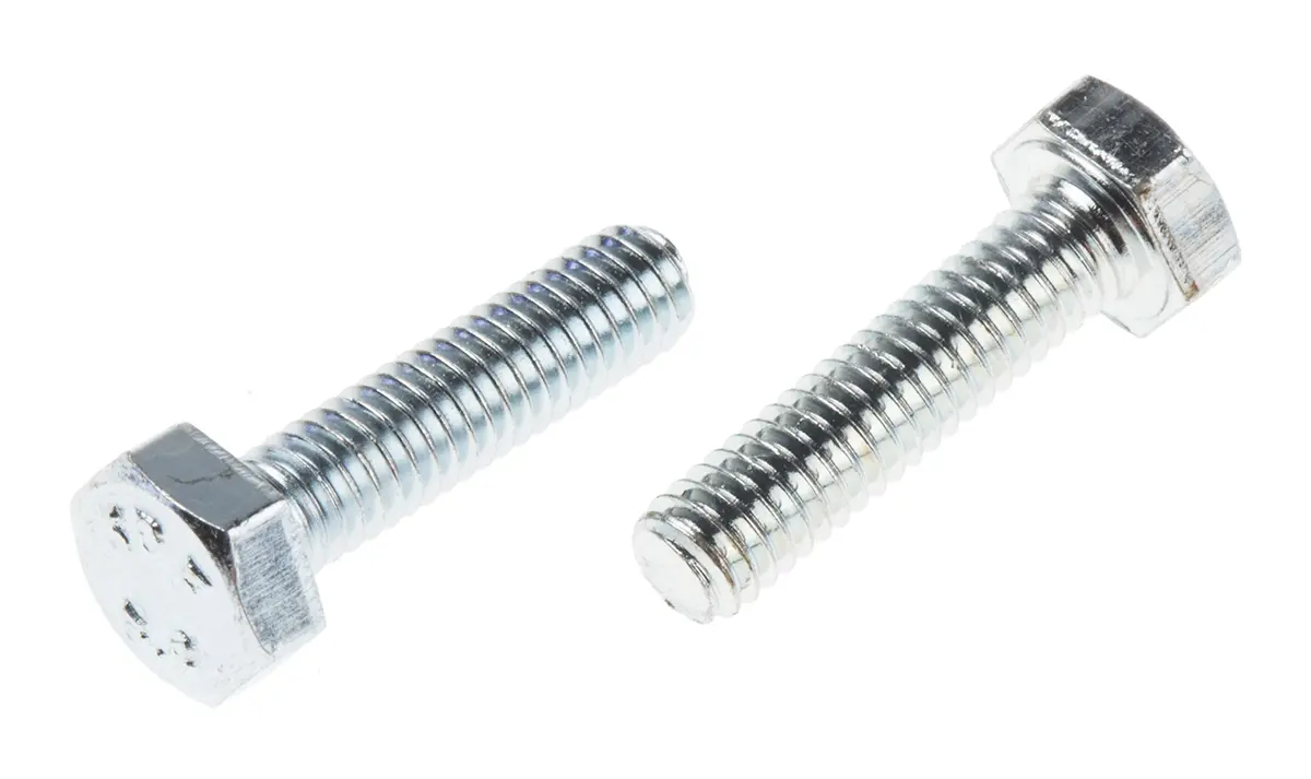 Produktfoto 1 von RS PRO x 16 mm Sechskantschraube, Stahl Glanzzink, DIN 933