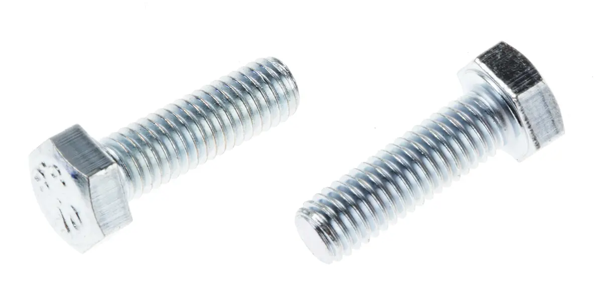 Produktfoto 1 von RS PRO x 16 mm Sechskantschraube, Stahl Glanzzink, DIN 933