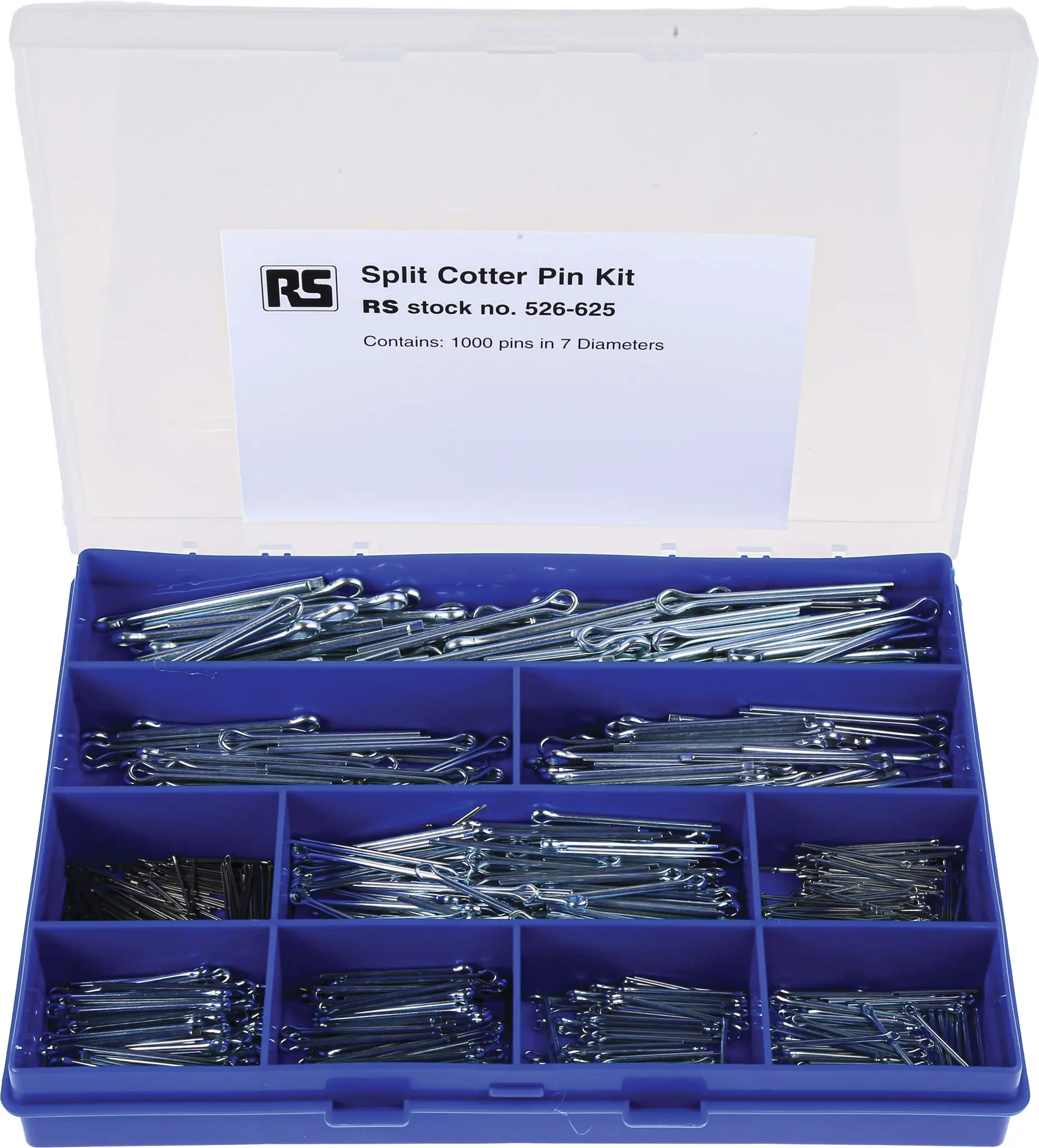 Produktfoto 1 von RS PRO Splint Stahl Glanzzink