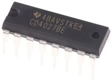 Produktfoto 1 von Texas Instruments IC Flip-Flop 2, 4000, Einseitig, PDIP, 16-Pin