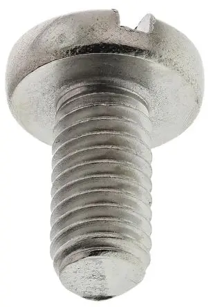 Produktfoto 1 von RS PRO Flachrund Schlitz Maschinenschraube Edelstahl glatt 12.0 mm M6