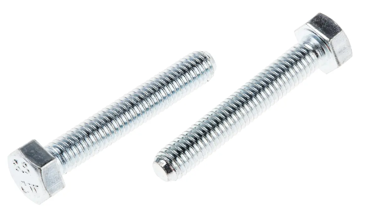 Produktfoto 1 von RS PRO x 30 mm Sechskantschraube, Stahl Glanzzink, DIN 933