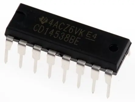Produktfoto 1 von Texas Instruments Monostabiler Kippstufe 4000 2 Anz. Elem./ Chip 6.8 mA L Pegel, -6.8 mA H Pegel, PDIP, 16-Pin, 0.1
