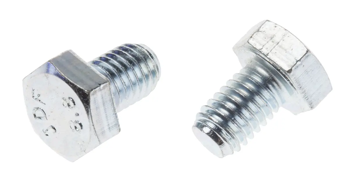 Produktfoto 1 von RS PRO x 12 mm Sechskantschraube, Stahl Glanzzink, DIN 933